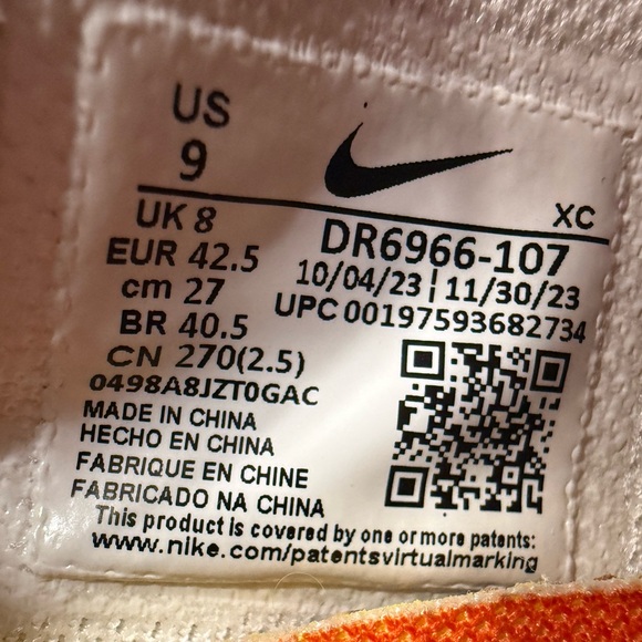 NIKE Men’s Air Zoom Vapor 11 in White DR6966-107 Size US 9 - Picture 13 of 15